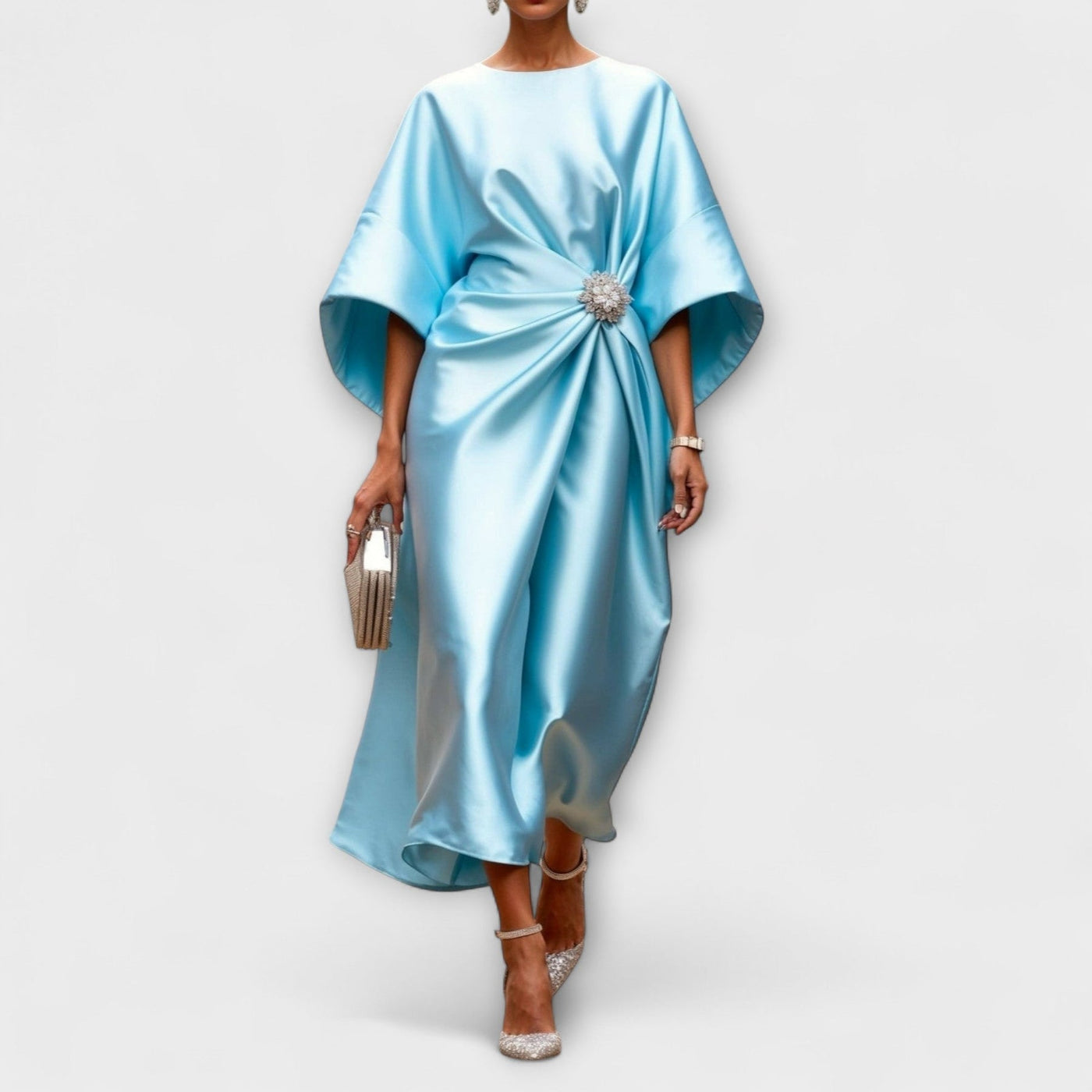 Castorini™ | Vestito Lungo Satin Lucido