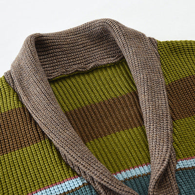 Castorini™ | Giacca Maglione con Risvolto a Colori