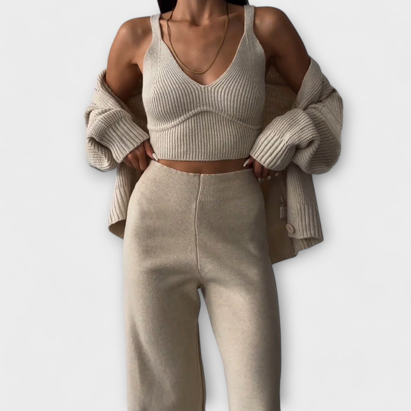 Castorini™ | Set di 3 Pezzi Lavorato a Maglia