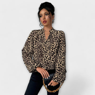 Castorini™ | Blusa elegante con stampa leopardata
