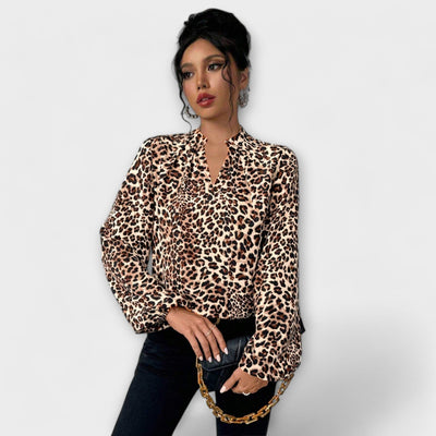 Castorini™ | Blusa elegante con stampa leopardata