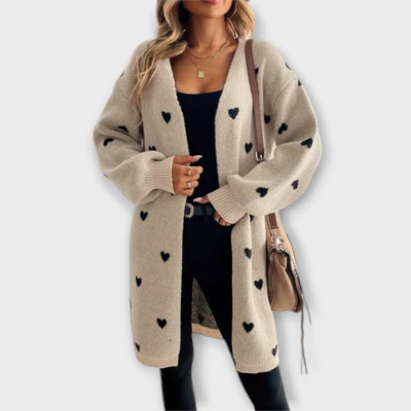 Castorini™ | Cardigan with Heart Pattern