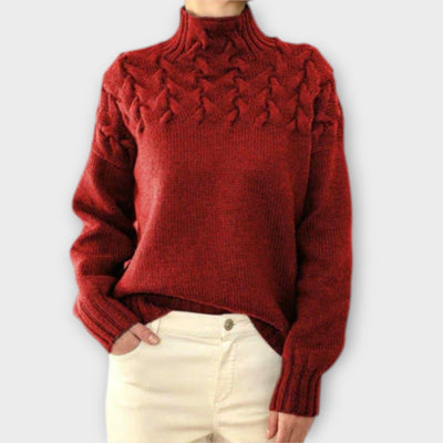 Castorini™ | Women's Sweater with Cable Knit Detail