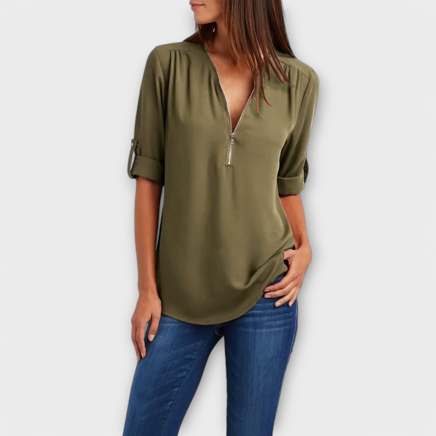 Castorini™ | La Blusa V-Neck Relaxed