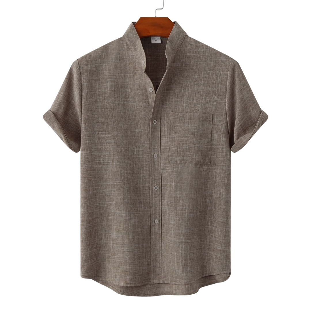 Castorini™ | Camicia in cotone unita con bottoni.