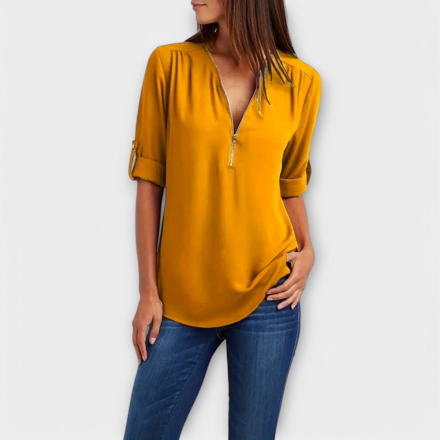 Castorini™ | La Blusa V-Neck Relaxed