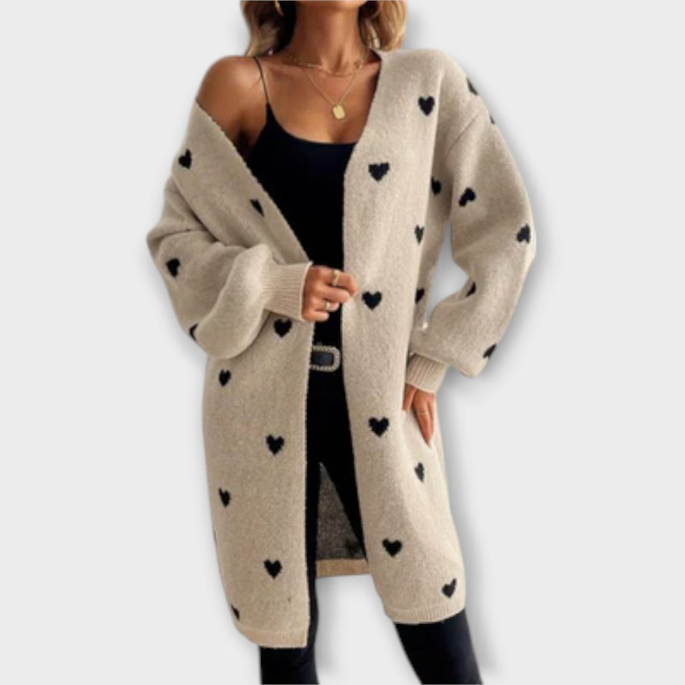 Castorini™ | Cardigan with Heart Pattern