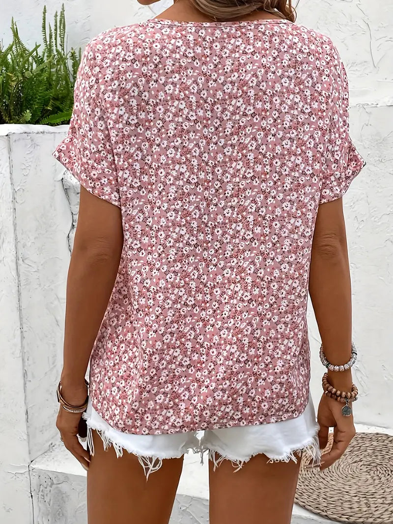 Castorini™ | Blusa Chic con Stampa Floreale