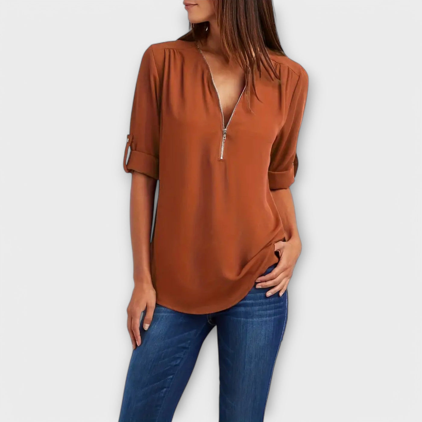 Castorini™ | La Blusa V-Neck Relaxed