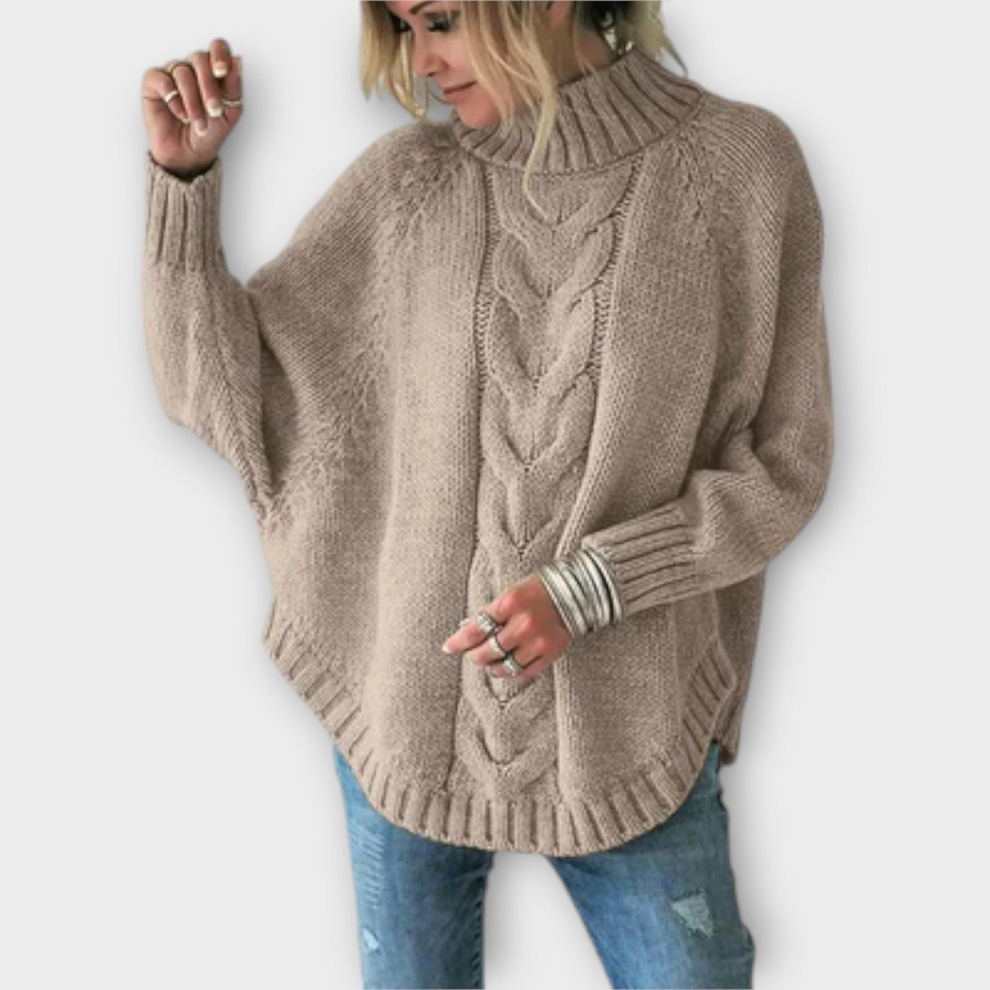 Castorini™ | Knitted Sweater with Cable Pattern
