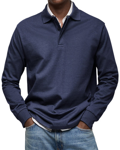 Castorini™ | Camicia polo casual a maniche lunghe
