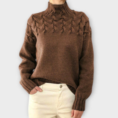 Castorini™ | Women's Sweater with Cable Knit Detail