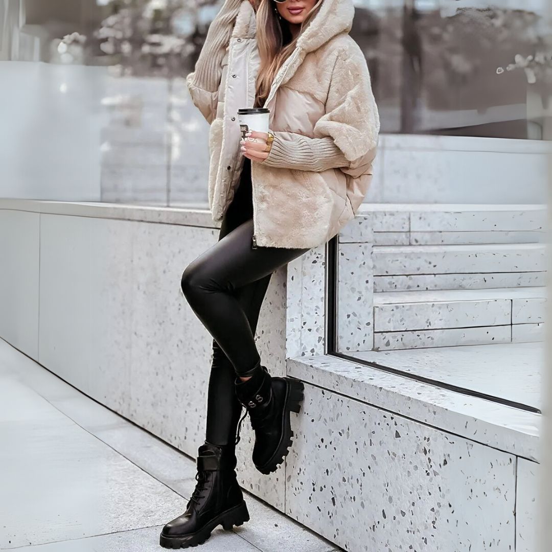 Castorini™ | giacca a vento con mix di teddy