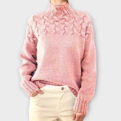Castorini™ | Women's Sweater with Cable Knit Detail