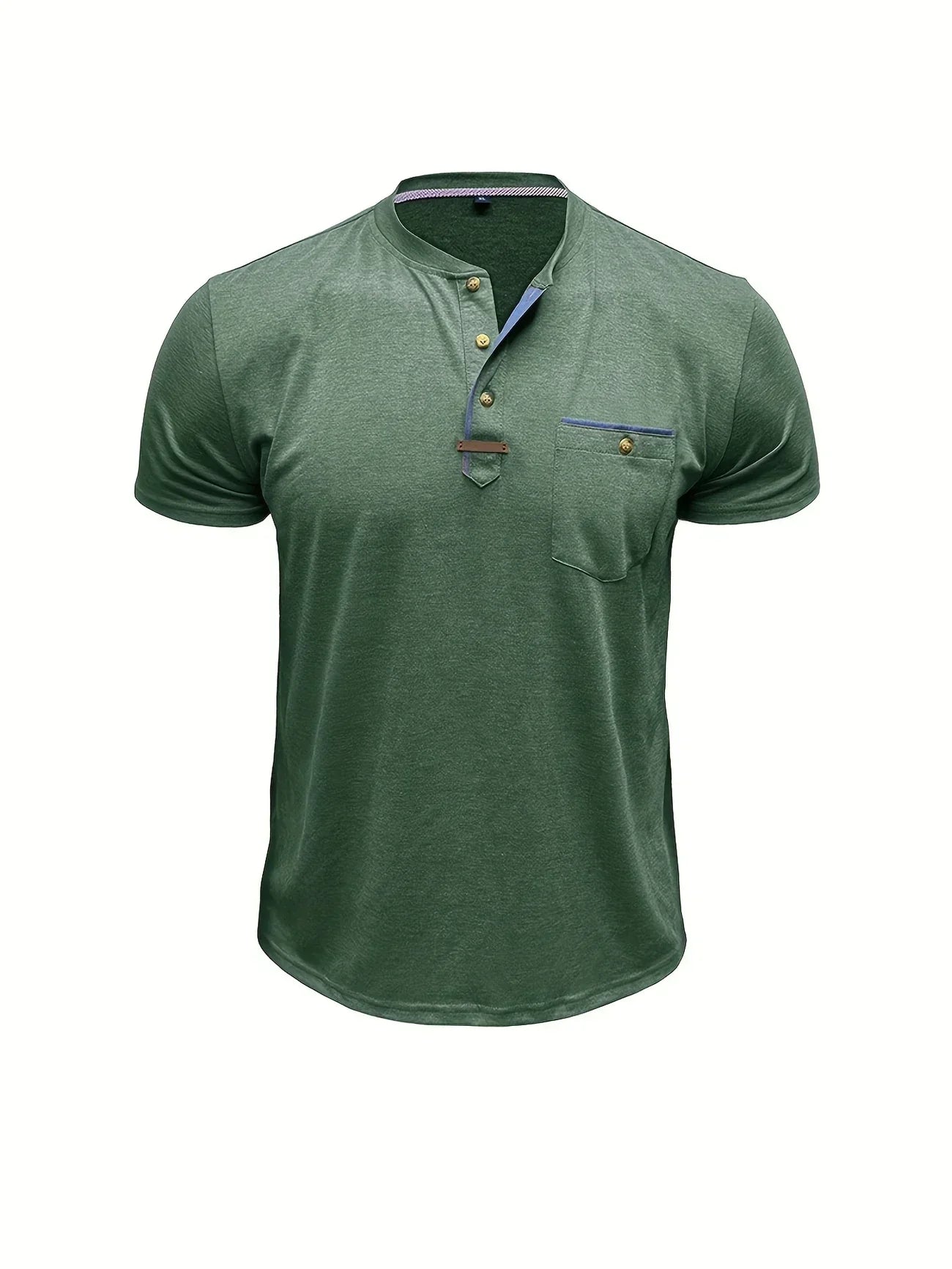 Castorini™ | T-shirt elegante con colletto rotondo e tasca