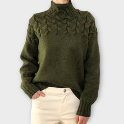 Castorini™ | Women's Sweater with Cable Knit Detail