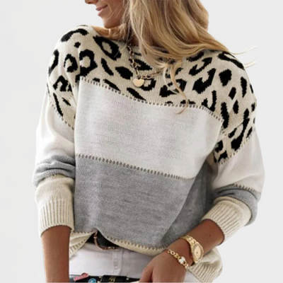 Castorini™ | Casual Sweater with Leopard Design