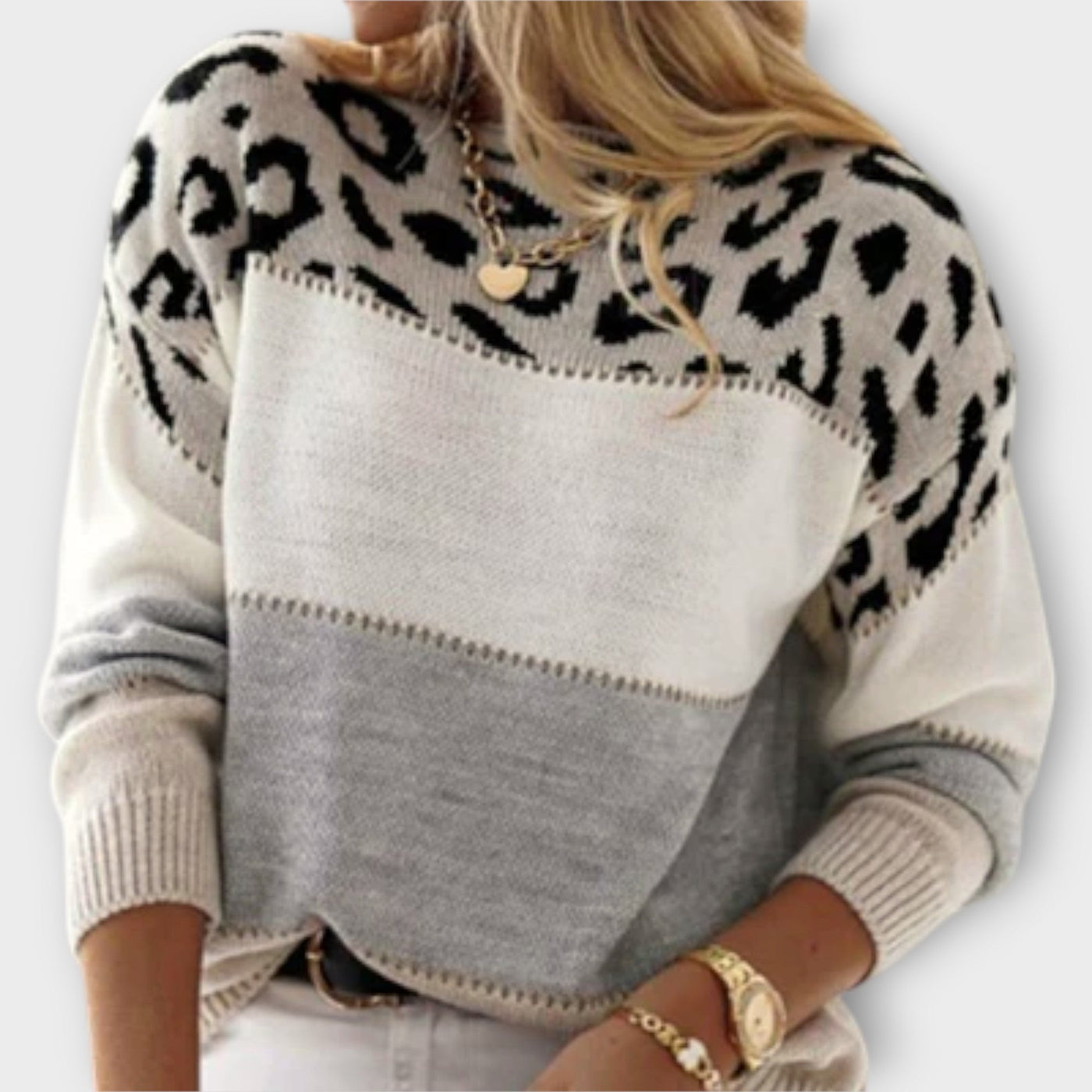 Castorini™ | Casual Sweater with Leopard Design