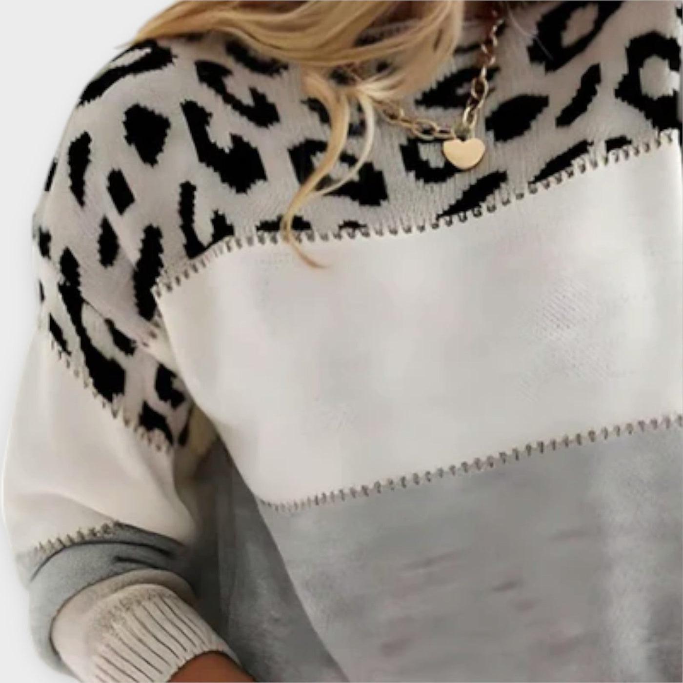 Castorini™ | Casual Sweater with Leopard Design