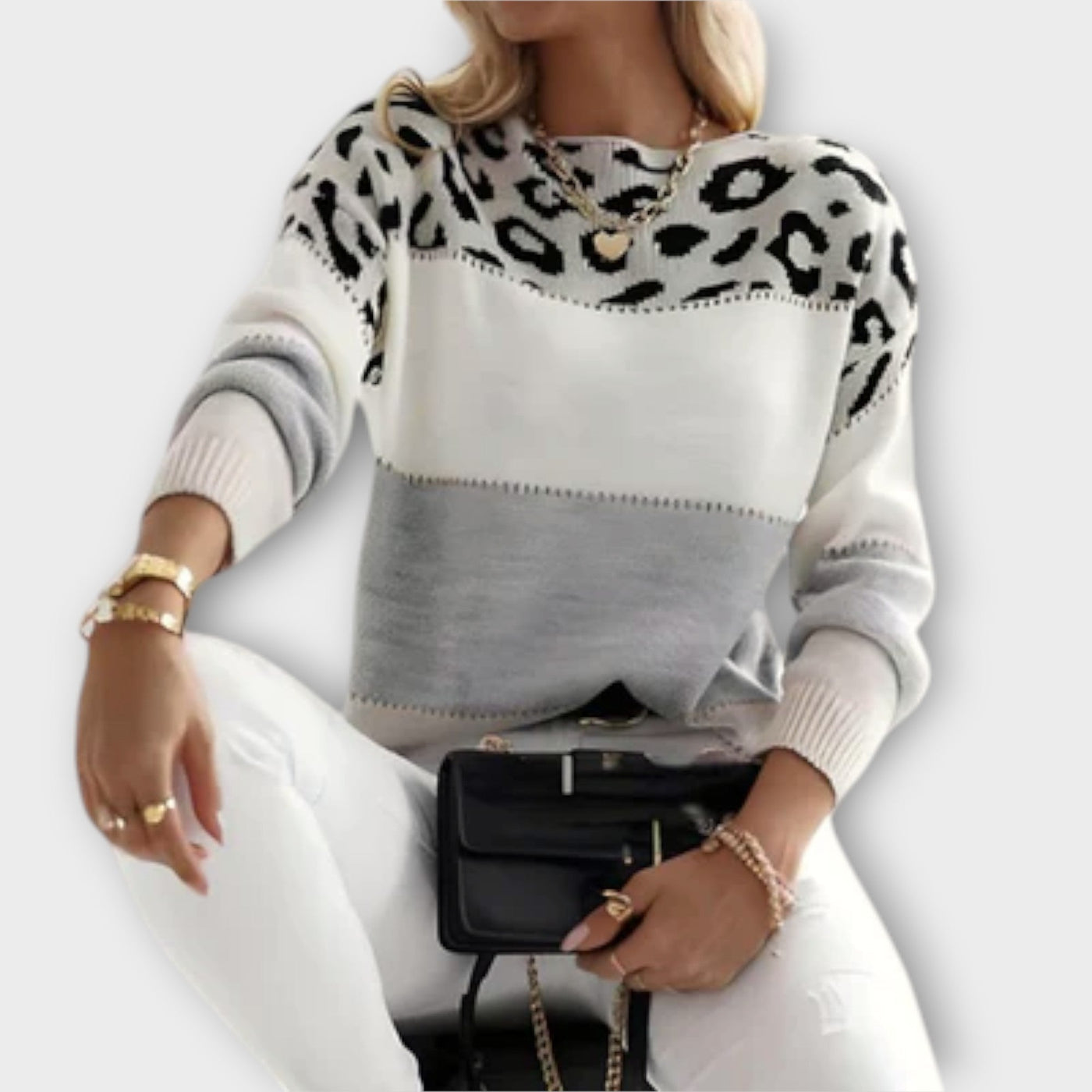 Castorini™ | Casual Sweater with Leopard Design
