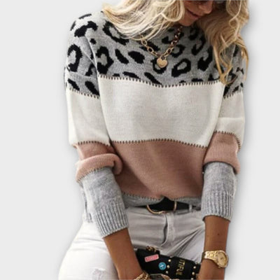 Castorini™ | Casual Sweater with Leopard Design