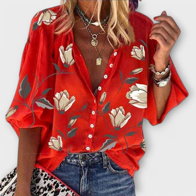 Castorini™ | Blusa Leggera con Design Floreale