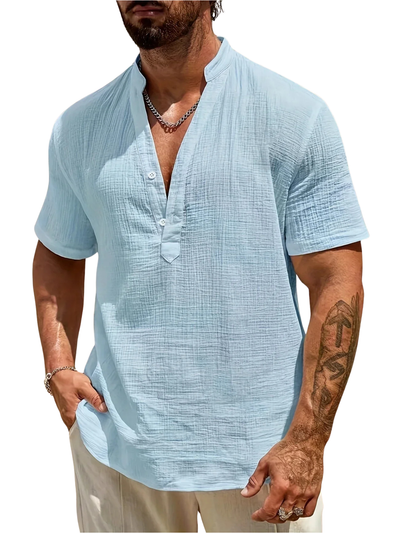 Castorini™ | Camicia estiva elegante con collo alto