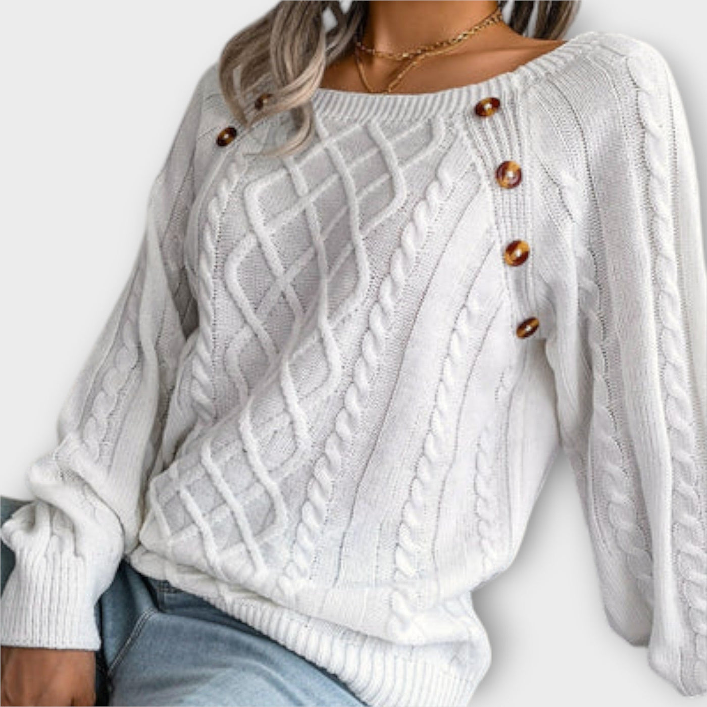 Castorini™ | Knitted Sweater with Buttons