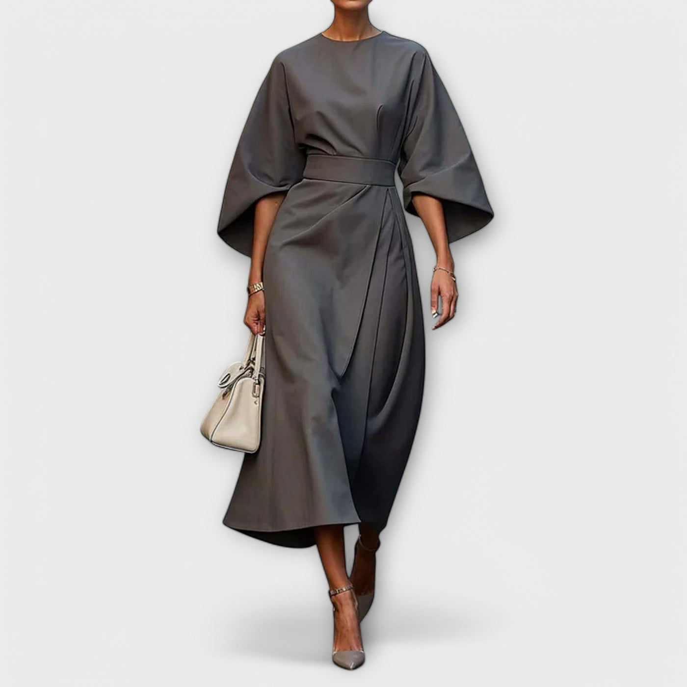 Castorini™ | Abito Elegante con Maniche a Lanterna