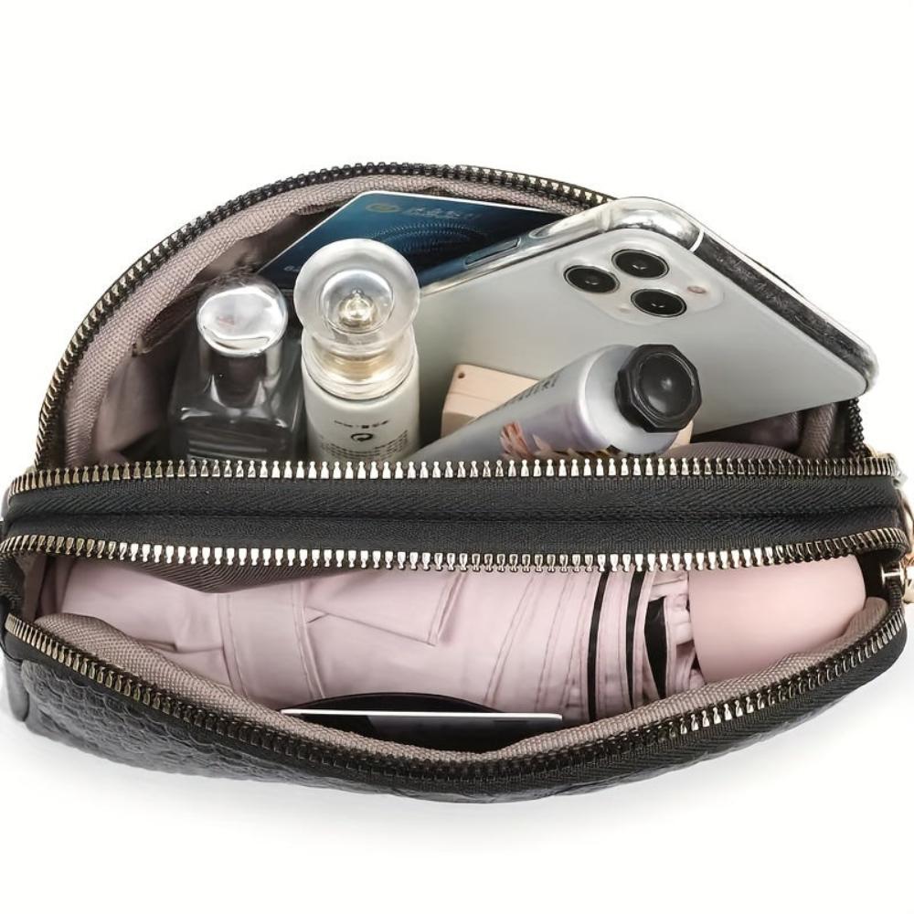 Cora | Bella mini borsa a tracolla in ecopelle con motivo coccodrillo