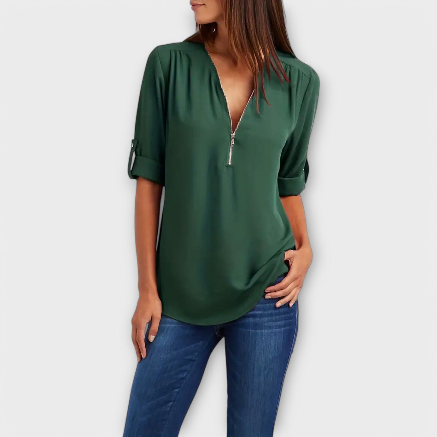 Castorini™ | La Blusa V-Neck Relaxed