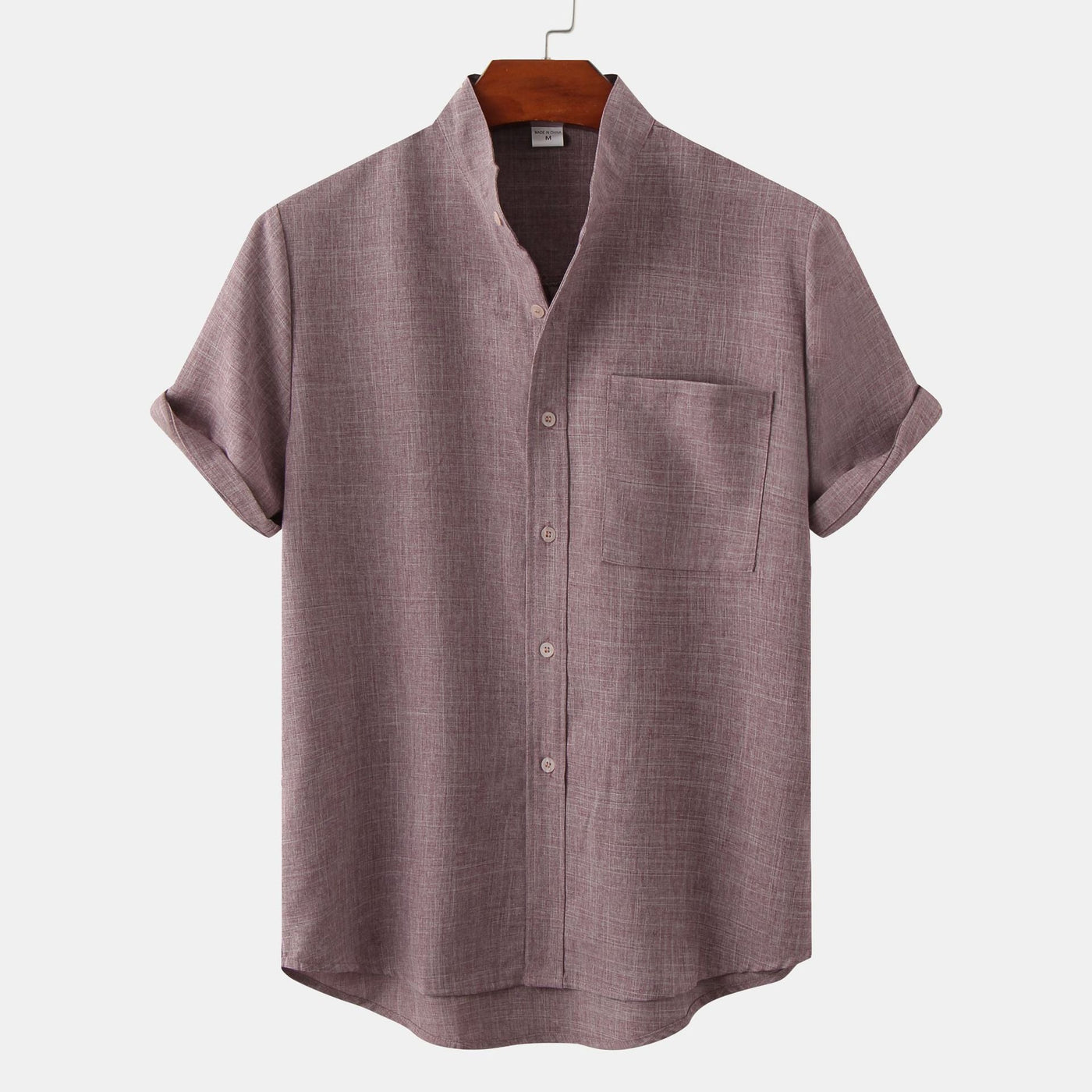 Castorini™ | Camicia in cotone unita con bottoni.