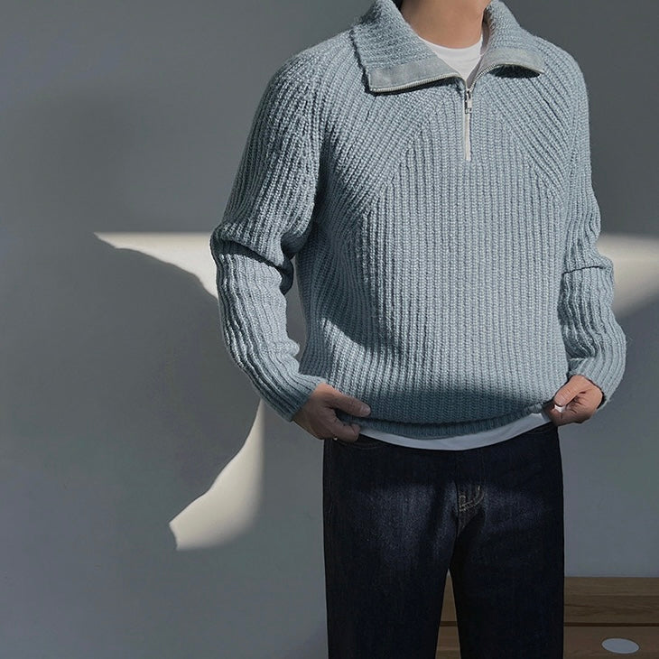 Castorini™ | Pullover Azure a quarti di zip.