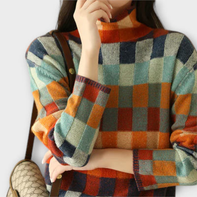 Castorini™ | Patchwork Turtleneck Sweater