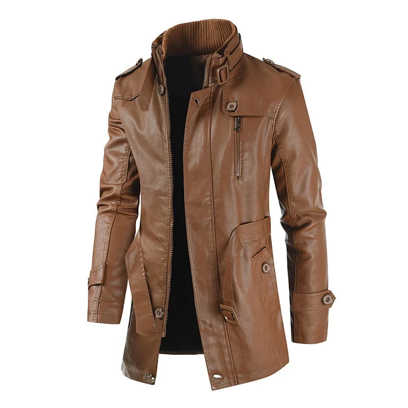 Castorini™ | Giacca Biker Lunga Elegante