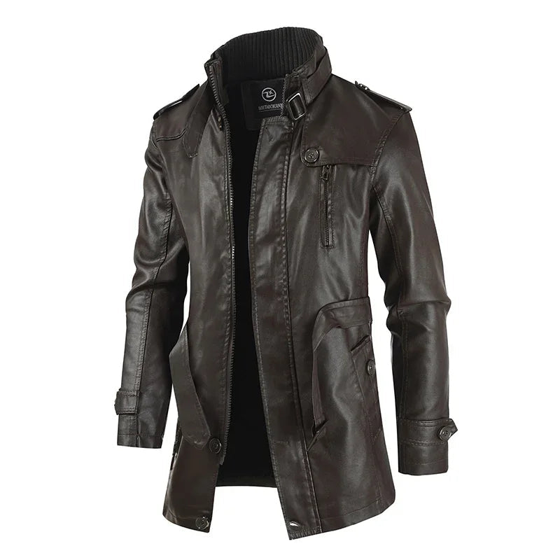 Castorini™ | Giacca Biker Lunga Elegante